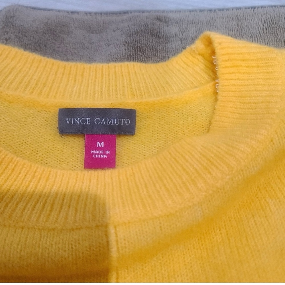 Vince Camuto Yellow Sweater with Rainbow Heels - Picture 7 of 7
